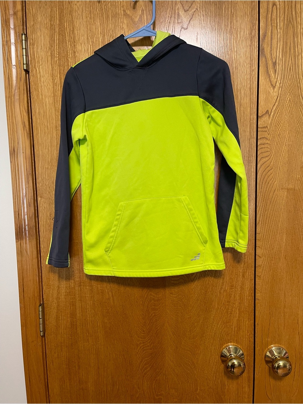 bcg Neon Yellow-Green and Black Kids Hooded Pullover